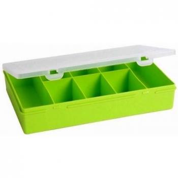 5 x Wham 12846 clasificador 3.01, 8 compartimentos, 29 x 19 x 5,5 cm, color verde