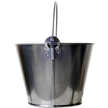 Fest - Cubo Metal Galvanizado - Abridor Incorporado - 6 L