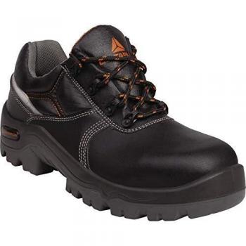 Zapatos de Seguridad Unisex Phocea S3 SRC - Piel Crosta Pigmentada - Talla 39 - Negro - Deltaplus