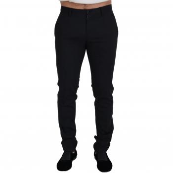 Dolce & Gabbana Black Wool Chino Formal Pants - IT46 | S