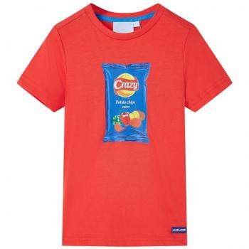 Camiseta de manga corta infantil roja 92