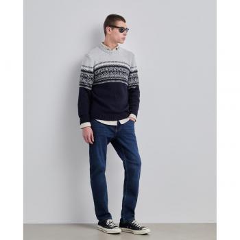 Easy Wear - Jersey jacquard cuello caja de hombre