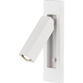 Aplique de pared Gokova Blanco arena, 1 bombilla, altura 16,5 cm, LED 3W, temperatura de color 3000K, luminosidad 210lm