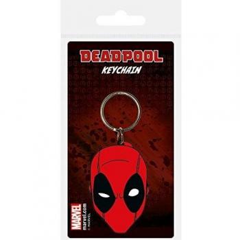 Pyramid International Deadpool Face - Llavero de Goma,, 4,5 x 6 cm