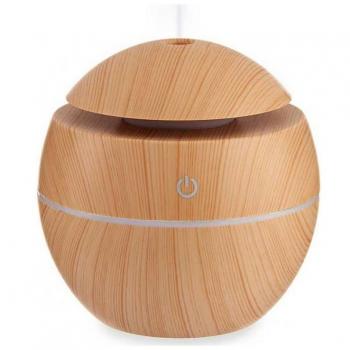 Humidificador Difusor de Aromas con LED Multicolor Marrón Plástico 130 ml 10 x 10 x 10 cm