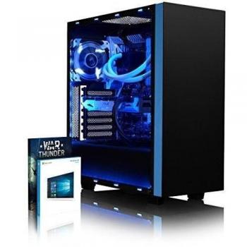 VIBOX Voxel GM560-30 - 3,6GHz Intel i5 Quad Core CPU, GTX 1060 GPU, Extremo, Ordenador de sobremesa Gaming con enfriador por agua paquete con juegos 2, con unidad central, Windows 10, Iluminaciàn interna azul