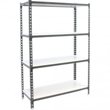 Estantería SIMONCLICK MEGAPLUS 4 Baldas 120x150x40 cm - Antracita/Blanco
