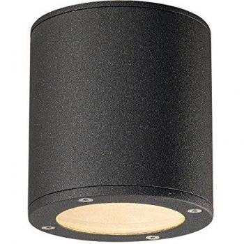 Lámpara de Techo Exterior Sitra, Redonda, Antracita, Aluminio, GX53, Máx. 9W