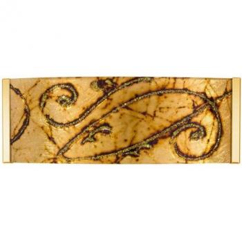 Aplique de diseño EMOZIONE Oro de 24 quilates 2 bombillas Oro Medici Kolarz - emocione Aplique de Pared Empotrado Cristal 2 Luces Oro 24 Quilates