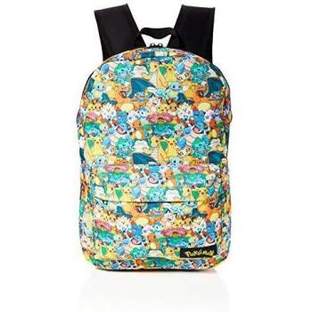 Bioworld POKEMON All-over Characters Print Backpack Mochila tipo casual, 45 cm, 15 liters, Varios colores