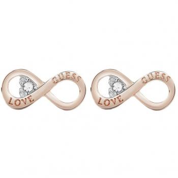 Guess Pendientes de botón Mujer chapado en oro - UBE85011