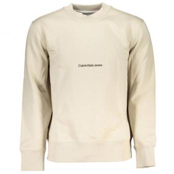 Beige Men's XXL Crew Neck Long Sleeve Sweatshirt
