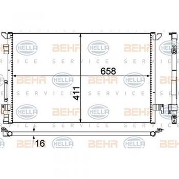 BEHR HELLA SERVICE 8FC 351 300-304  Condensador, aire acondicionado