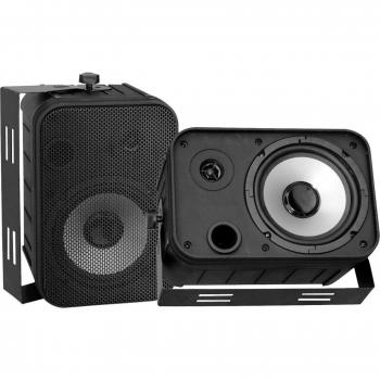 PYLE PDWR50B 6.5'' Black Outdoor Waterproof Speakers - Pro Audio Quality (Pair)