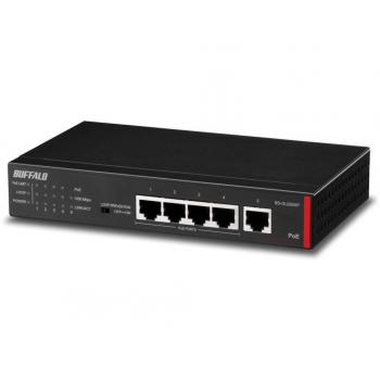 Buffalo 5-Port Desktop Gigabit Green Ethernet High Power PoE Switch