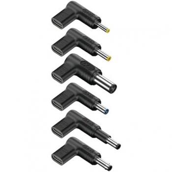 Pack de 6 Clavijas USB Tipo-C para Portátiles HP BUD-H con Diseño en Ángulo Recto y Chip PD Inteligente, hasta 100W de Potencia