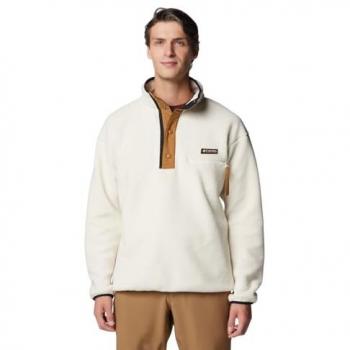 Columbia Helvetia II Half Snap Fleece Pullover for Men - Chalk White Size S