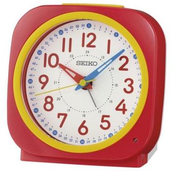 Reloj-Despertador Seiko QHE200R - Reloj despertador digital, pantalla LCD, función de alarma, diseño moderno y compacto, alimentación por batería