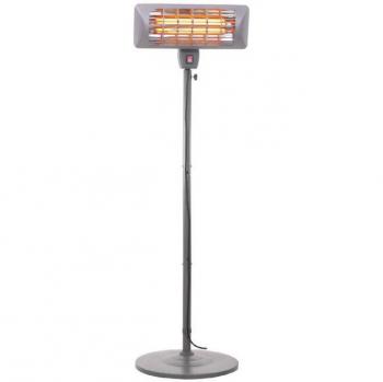 Calentador de Patio de Pie Camry CR 7737, 2000 W, 2 Niveles de Potencia, Adecuado para Espacios hasta 14 m², Color Gris, IP24
