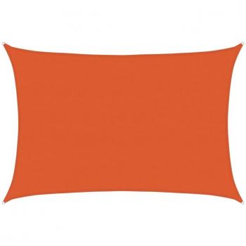 Toldo de vela rectangular HDPE 160g/m² Naranja 5x7 m
