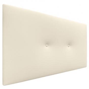 Cabecero de Polipiel Liso Acolchado con Botones 110x50cm - Vainilla para Camas 80/90/105