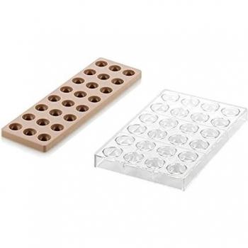 Silikomart - Kit semiesférico 01 para bombones de tritán + molde de silicona Chocado CH013