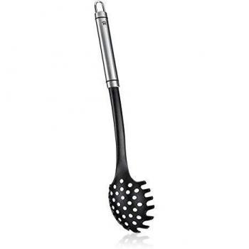 Metaltex Cuchara Spaghetti Nylon/INOX 'Triunfo', Negro, Estandar