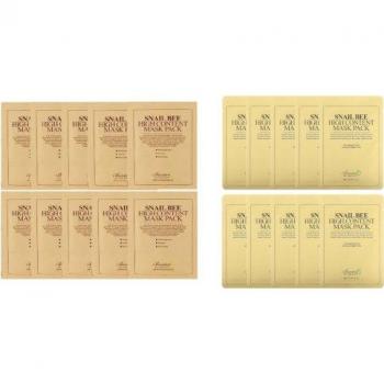 Benton Snail Bee Mask Pack (Pack of 10) - Snail Bee complex care sheet mask with snail extract, 10 sheets, each 20 g
