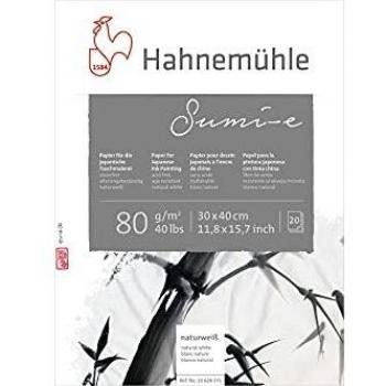 Hahnemuhle : Sumi E : Japanese Ink Paper Pad : 80gsm : 30x40cm : 20 Sheets