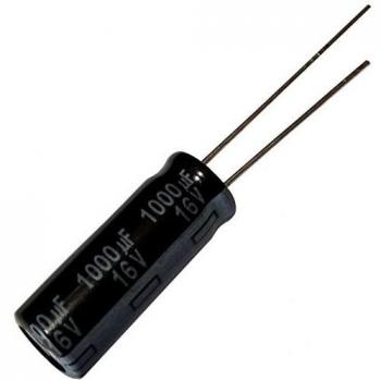AERZETIX: 5 x Condensador quimico LOW ESR 1000µF ±20% 16V THT 105°C 9000h Ø8x20mm radial