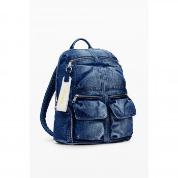 Mochila Desigual Chester Denim Multipocket para mujer en azul