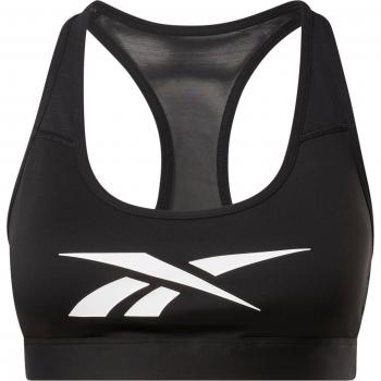 Reebok Lux Vector Racer Sports Bra Medium Impact Black S