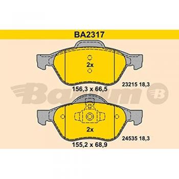 Juego de pastillas de freno Barum BA2317 para frenos de disco (4 piezas) - Compatible con RENAULT CLIO 3