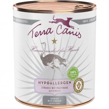 Terra Canis Hipoalergénico 6 x 800 g - Avestruz con chirivía