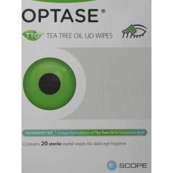 Optase Tea Tree Oil Eye Lid Cleansing Wipes - for Daily Eye Lid Hygiene and Relief for Tired and Dry Eyes