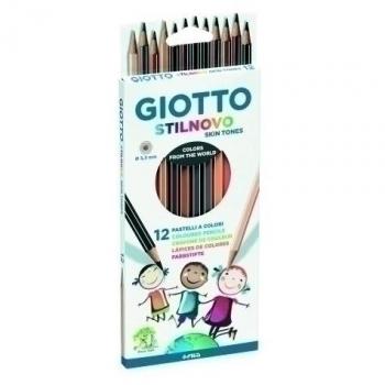 Lápices de colores Giotto Stilnovo Skin Tones Multicolor (10 Unidades) - 10 lápices de colores en tonos de piel, calidad premium, ideales para colorear y dibujar con tonalidades realistas