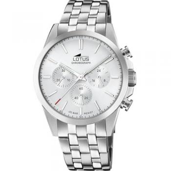 Reloj de Hombre Lotus 18989/1 Cronógrafo Acero Inoxidable Plateado
