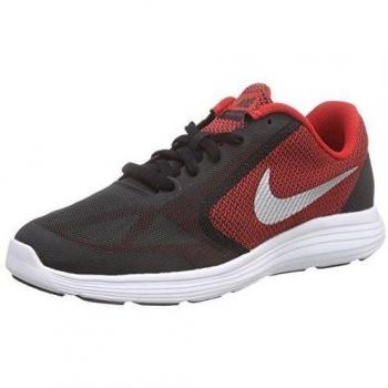 Nike Revolution 3 (GS) Zapatillas de running, Niños, Rojo / Plateado / Negro / Blanco, 37 1/2