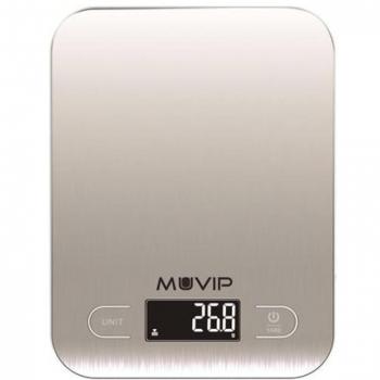 Muvip Luxury Báscula de Cocina Digital Bluetooth con Plataforma de Acero Inoxidable, Pantalla LCD, Sensor de Alta Precisión y Apagado Automático