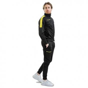 Chándal Unisex Givova Tuta Revolution Negro/Amarillo 5XS