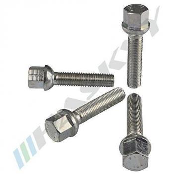 20 tornillos de rueda M14x1,5x27 I R13 esférico I asiento esférico I diámetro D=26 mm I FABRICADO EN EU I ancho de llave 17 mm