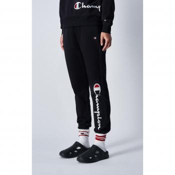 Pantalón Largo Champion Rib Cuff para Mujer Color Negro (Talla L)