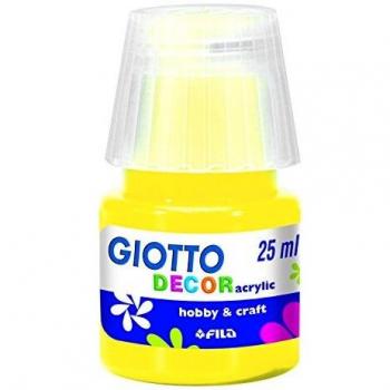 Giotto 538102decor pintura acrilica amarillo 3x 3x 6cm