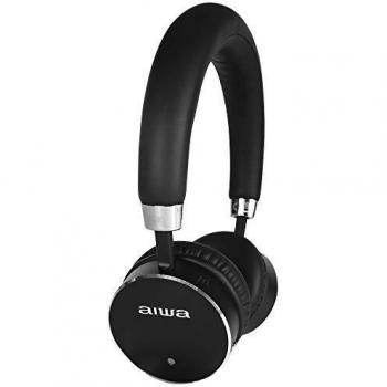 Aiwa HSTBTN-800BK: Auriculares Bluetooth con ANC, Cancelación Ruido, ideal para viajes, con cable o inalámbricos