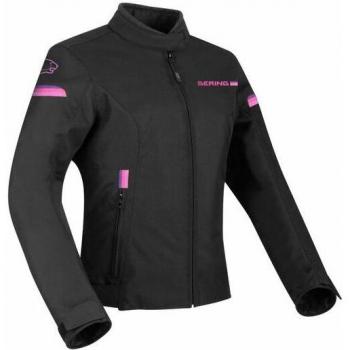 Chaqueta de Moto Bering Lady Riva Negro-Fúcsia Textil para Damas (Talla 42)