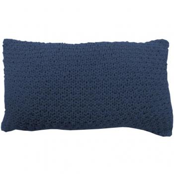 Overseas Almohada tejida 30x50 cm azul tejano