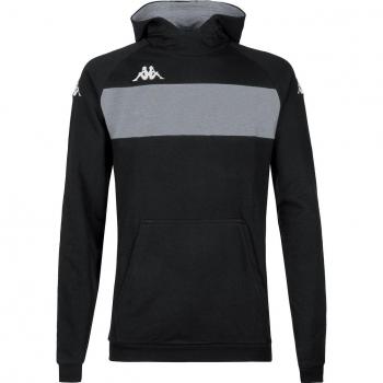 Kappa Sudadera Con Capucha Daccio Negro - Sudadera con capucha, color negro, diseño moderno, logo de Kappa en el pecho, ajuste cómodo, fabricada en material suave y transpirable