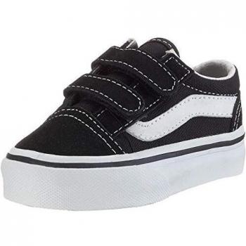 Vans Old Skool V, Zapatillas Unisex niños, Black/White, 24 EU