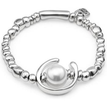 UNOde50 Silver-Plated Metal Bracelet with Pearl - Oyfl Collection