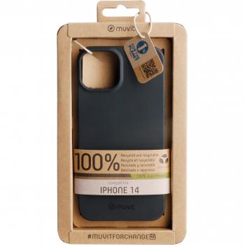 Funda Muvit for Change Recycletek Negra Compatible con Apple iPhone 14